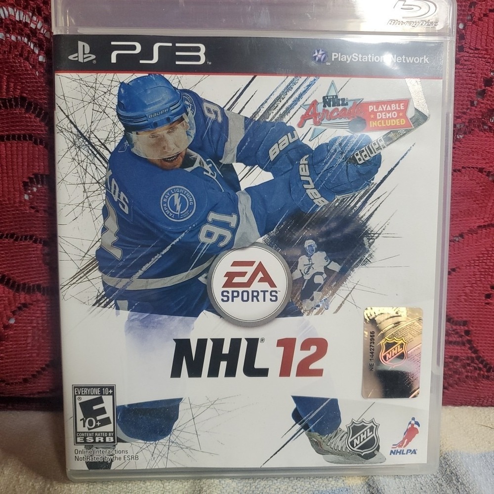 EA Sports NHL 12 PS3 Video Game Sony PlayStation 3‎ Blue Hockey Steven Stamkos